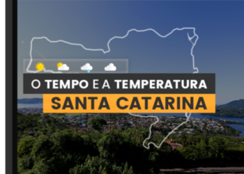 PREVISÃO DO TEMPO: tempo encoberto e pancadas de chuva isoladas em toda Santa Catarina