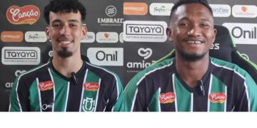 João Oliveira e Romailson, refroços do Tricolor. Foro: Rodrigo Araújo/Maringá FC.