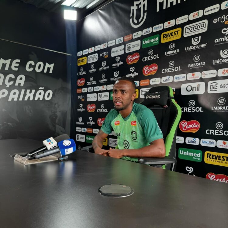 Matheus Guilherme é um dos novatos que busca a condição de titular no elenco do Tricolor na Série D do Brasileiro. Assessoria de Imprensa/Maringá FC.