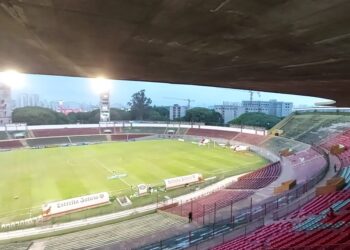 Estádio do Canindé, da Portuguesa de Desportos, local do confronto deste sábado entre Água Santa e MFC. Crédito: Manto Juventino/Divulgação.