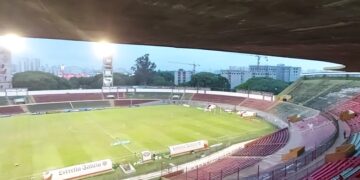 Estádio do Canindé, da Portuguesa de Desportos, local do confronto deste sábado entre Água Santa e MFC. Crédito: Manto Juventino/Divulgação.