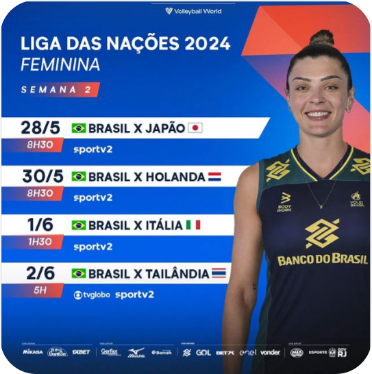 Brasil vence o Japão e assume liderança na LNV