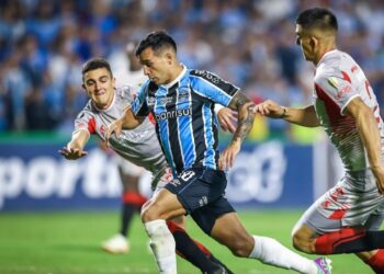 Jogo atrasado do Grêmio definiu os últimos confrontos das oitavas da Libertadores - Foto: Lucas Uebel/Grêmio/RS