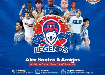 Vários craques do futebol brasileiro entram em campo pelo IAS Legends para um amistoso de celebração e respeito ao próximo - Foto: Divulgação IAS