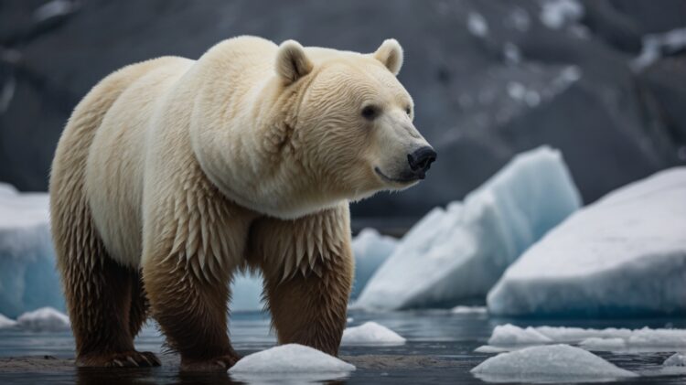 o urso polar é branco porque vive na neve