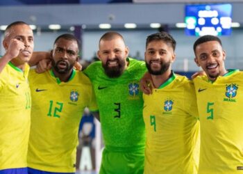 Brasil atropela mais um e vai às quartas da Copa do Mundo de Futsal - Foto: Leto Ribas/CBF