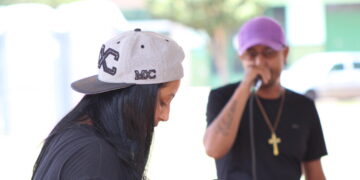 Apresentação do casal de rappers Mano Shock & Tati Araujo (Crédito: Cristiano Martinez)