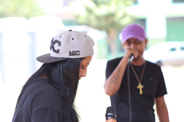 Apresentação do casal de rappers Mano Shock & Tati Araujo (Crédito: Cristiano Martinez)