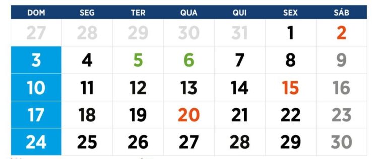 De olho nos feriados, Sarandi e Paiçandu estão recheados - Foto: divulgação/calendário 2024