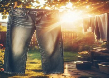 como dobrar calça jeans para economizar espaço