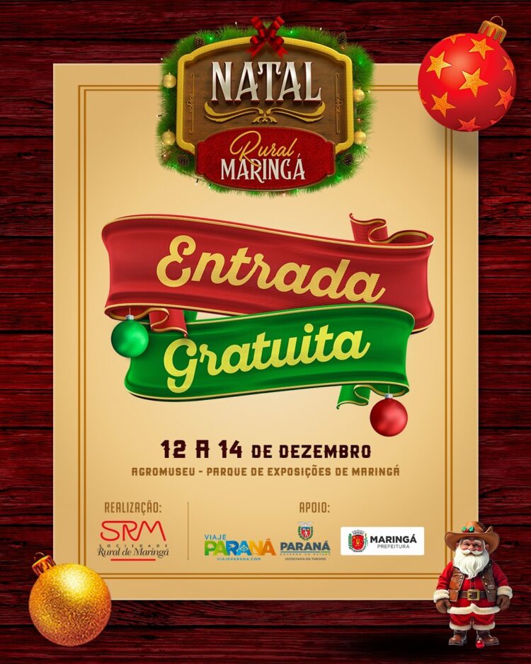 A programação especial de Natal terá início hoje, 12, às 19h30, com a chegada do Papai Noel e apresentação da Orquestra e Coro Sacro Maringá - Foto: Divulgação