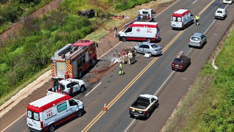 Acidente deixa três mortos na BR-277, em Guarapuava