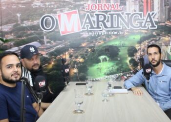 Os organizadores do evento, André Cassarotti e Gabriel Santana e que também estão à frente da Futebol 7 Maringá estiveram em nossos estúdios - Foto: Reprodução