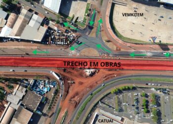 Parte da rotatória do Trevo do Catuaí está concluída - Foto: Divulgação