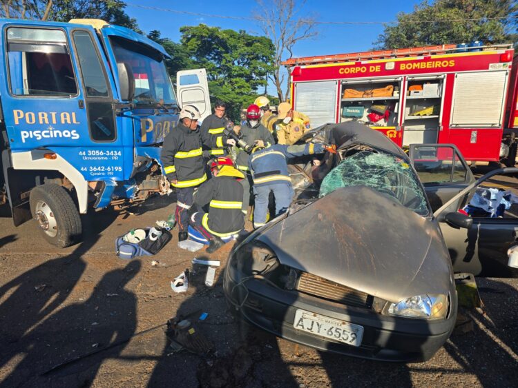 Buraco na pista pode ter causado em acidente no Contorno Sul de Maringá