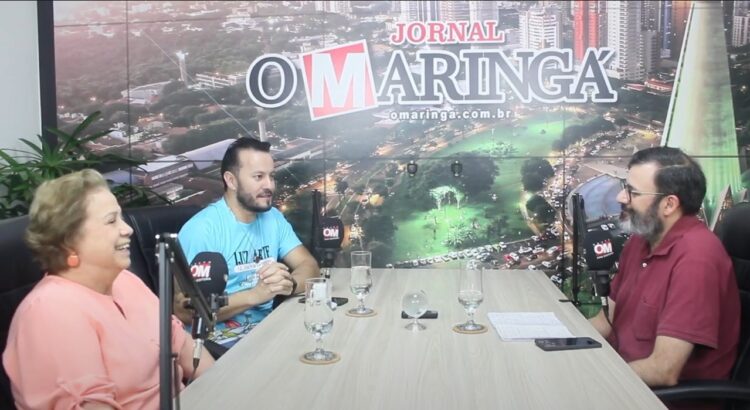 Eliana Palma e Marcelo Carvalho ([à esq.) conversaram no estúdio do jornal sobre os eventos de setembro no Luzamor (Crédito: Reprodução)