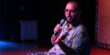 Registro da participação do escritor em Maringá da Semana Literária do Sesc em 2024 (Crédito: Arquivo/Cristiano Martinez)