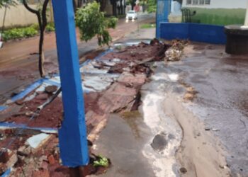 Chuva causa Estragos no Cemitério Municipal de Maringá. Crédito: O Maringá