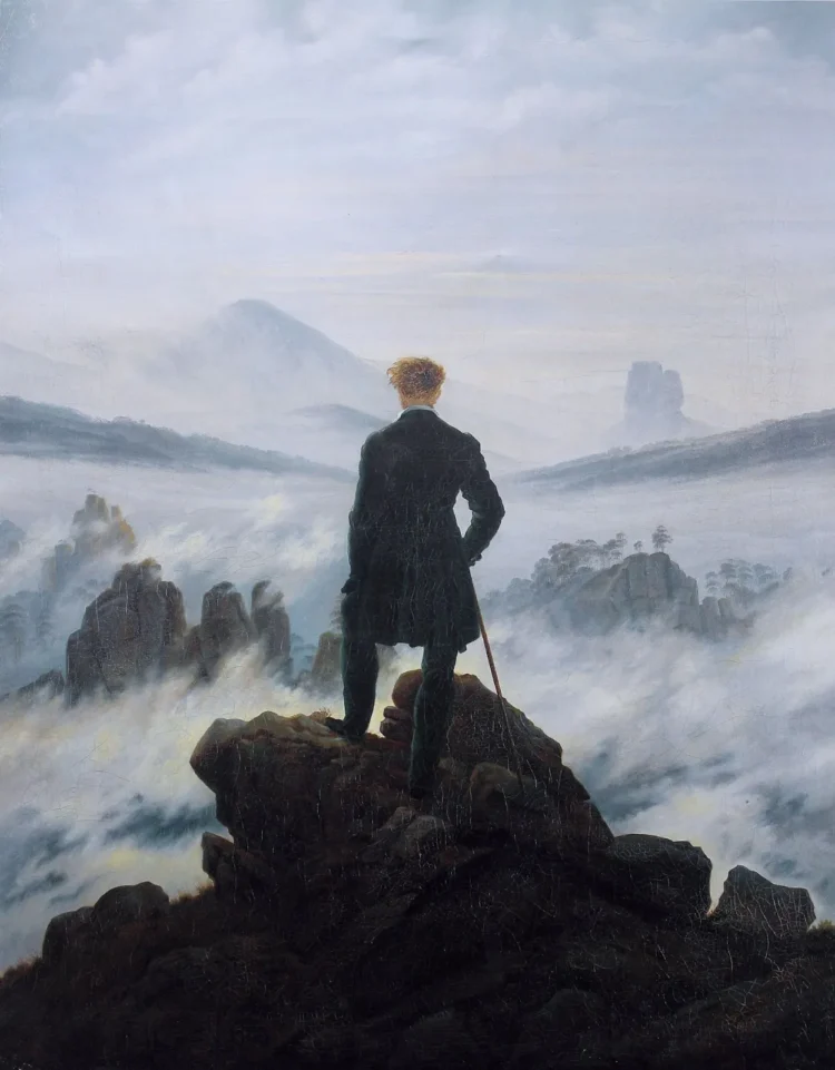 O Andarilho Sobre o Mar de Névoa - Caspar David Friedrich, 1818
