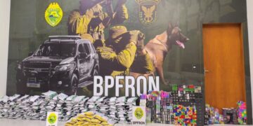 inseticida e cigarros eletrônicos contrabandeados do Paraguai são apreendidos na pr-323