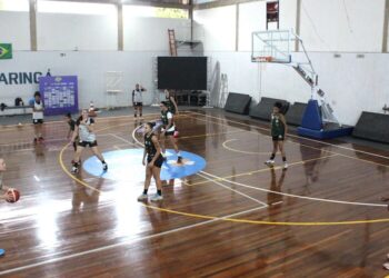 Treino da ADRM Maringá no ginásio da Arcom (Crédito: Cristiano Martinez)