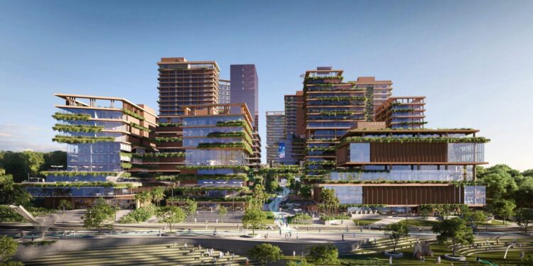 O empreendimento Cidade Aruna faz parte do  HUB Cidades, elemento estratégico para ativar o ecossistema do empreendimento, conectando-o aos cenários local, nacional e internacional de inovação   Foto: Reprodução