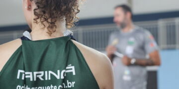 Um dos treinos realizados em 2026 no ginásio da Arcom (Crédito: Arquivo/Cristiano Martinez)