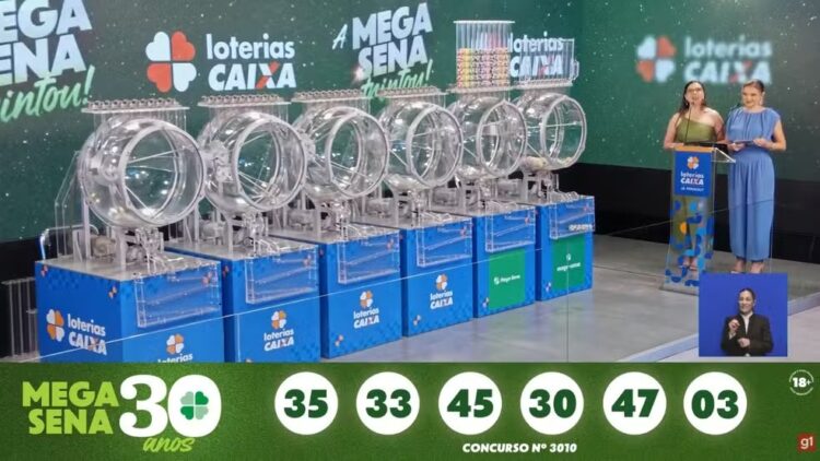 Duas apostas dividem prêmio de R$ 336 milhões da Mega-Sena especial de 30 anos