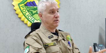 Tenente-coronel Christian Nogueira de Souza Gomes é comandante do 4º BPM, em Maringá (Crédito: Cristiano Martinez)