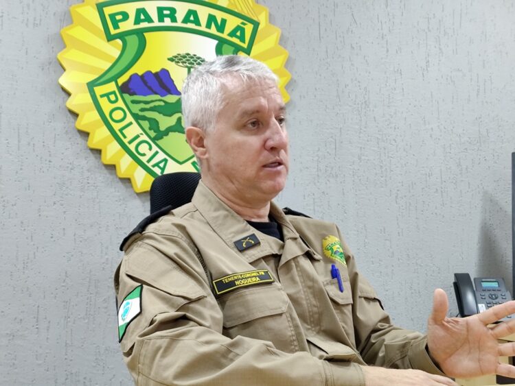 Tenente-coronel Christian Nogueira de Souza Gomes é comandante do 4º BPM, em Maringá (Crédito: Cristiano Martinez)
