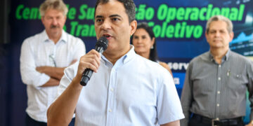 Secretário municipal de Mobilidade Urbana, Luciano Brito, durante evento da Prefeitura (Crédito: Rafael Macri/PMM)