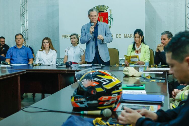Prefeito Silvio Barros reforçou que proporcionar mais segurança no trânsito depende, além de ações do poder público, do comprometimento dos condutores (Crédito: Ricardo Lopes/PMM)