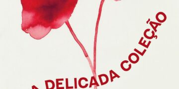 Capa do romance mais recente de Aline Bei, “Uma delicada coleção de ausências” (Crédito: Reprodução)