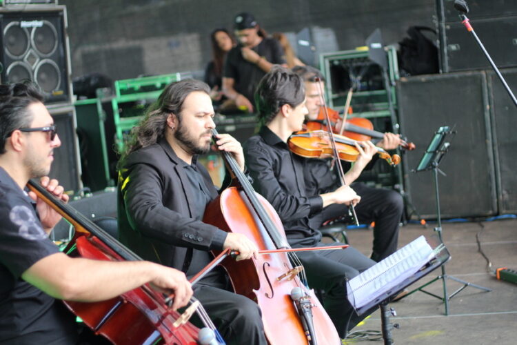Quarteto durante apresentação no Fest Rock Marialva, sábado, 8 agosto (Crédito: Cristiano Martinez)