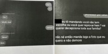 Professor pediu que aluna enviasse foto dela nua para ele