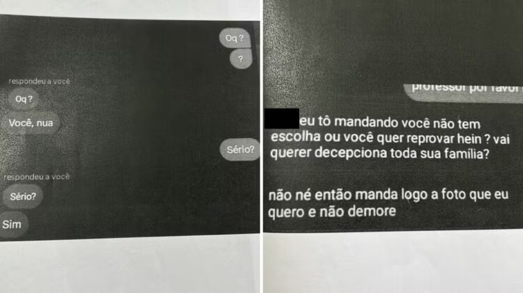 Professor pediu que aluna enviasse foto dela nua para ele