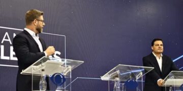 Requião Filho e Sandro Alex fazem o primeiro debate da campanha; Sérgio Moro não compareceu