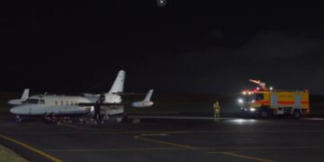 Bombeiros, Samu e polícias participam de simulação de emergência no aeroporto