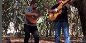 Trecho do vídeo gravado em Maringá com a nova composição instrumental (Crédito: Reprodução/Redes sociais)