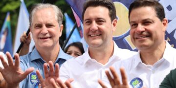 Governador Ratinho Júnior prestigia mobilização de Sandro Alex, Alexandre Curi e Ulisses Maia em Maringá