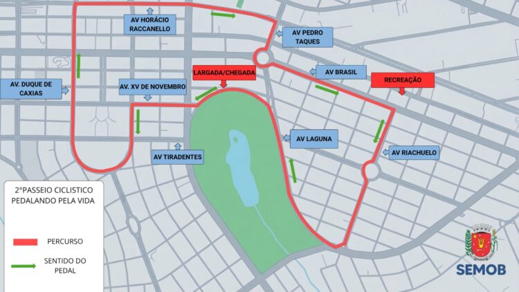 Vias serão interditadas neste domingo para passeio ciclístico
